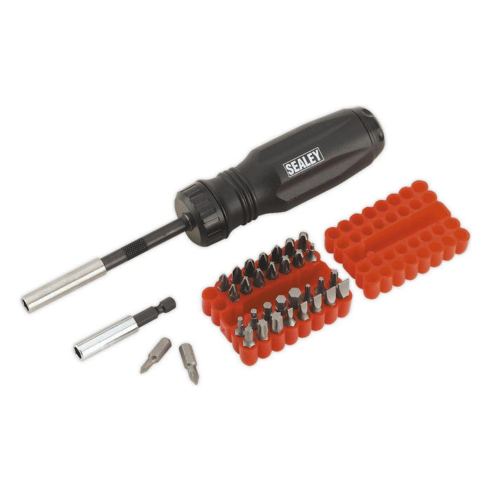 Sealey Gearless Ratchet Screwdriver Set 34pc AK6498 Sealey - Town Tools 