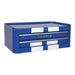 Sealey Mid-Box 2 Drawer Retro Style Blue with White Stripes AP28102BWS Sealey - Town Tools 
