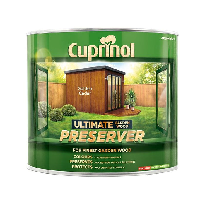Cuprinol Ultimate Garden Wood Preserver Golden Cedar 1 litre Cuprinol - Town Tools