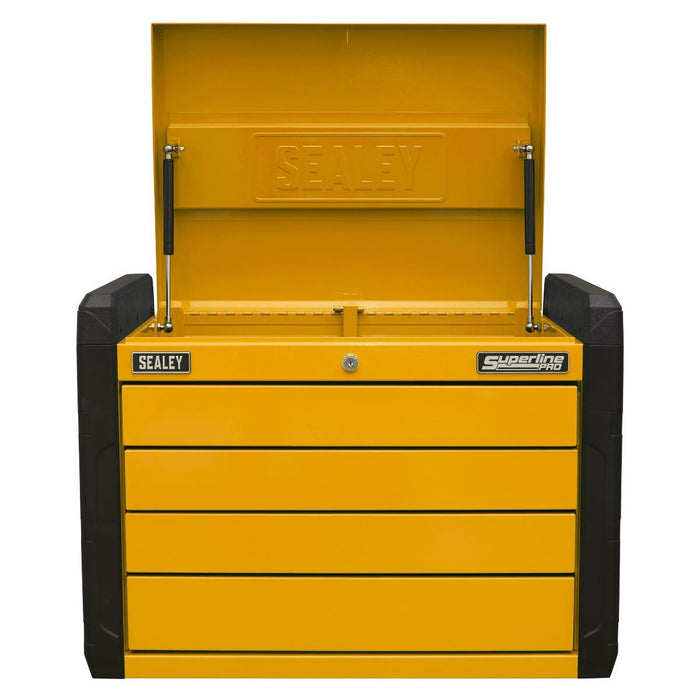 Superline Pro Superline PRO Push-to-Open Topchest 4-Drawer - Orange APPD4O Superline Pro - Town Tools 