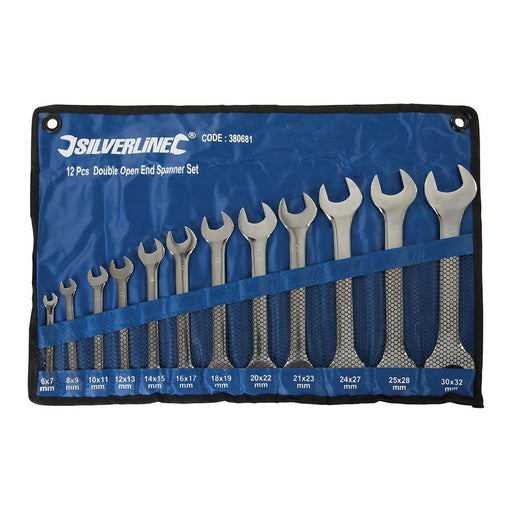 Silverline Open Ended Spanner Set 12pce 6 - 32mm Silverline - Town Tools 