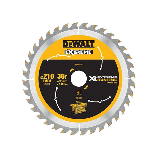 Dewalt Power Tools XR FlexVolt Table Saw Blade 210 x 30mm x 36T DeWALT Power Tools - Town Tools