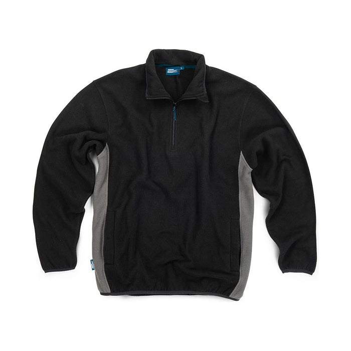 Tough Grit 2-Tone 1/4 Zip Fleece Black / Charcoal L Tough Grit - Town Tools 