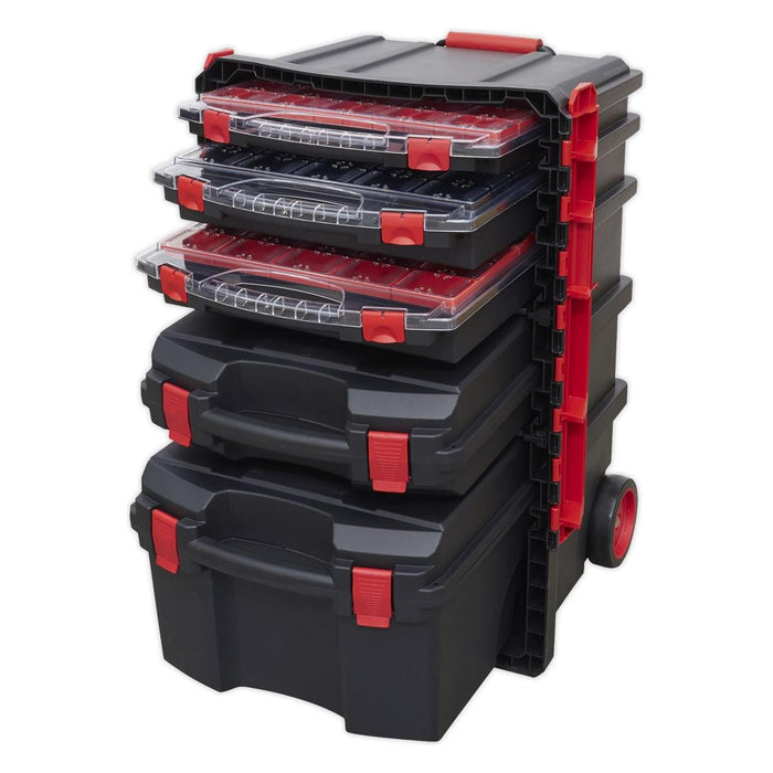 Sealey Professional Mobile Toolbox with 5 Removable Storage Cases AP860
