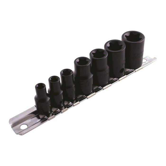 Laser Impact Star Socket Set 3/8"D, 1/4"D 7pc 0897