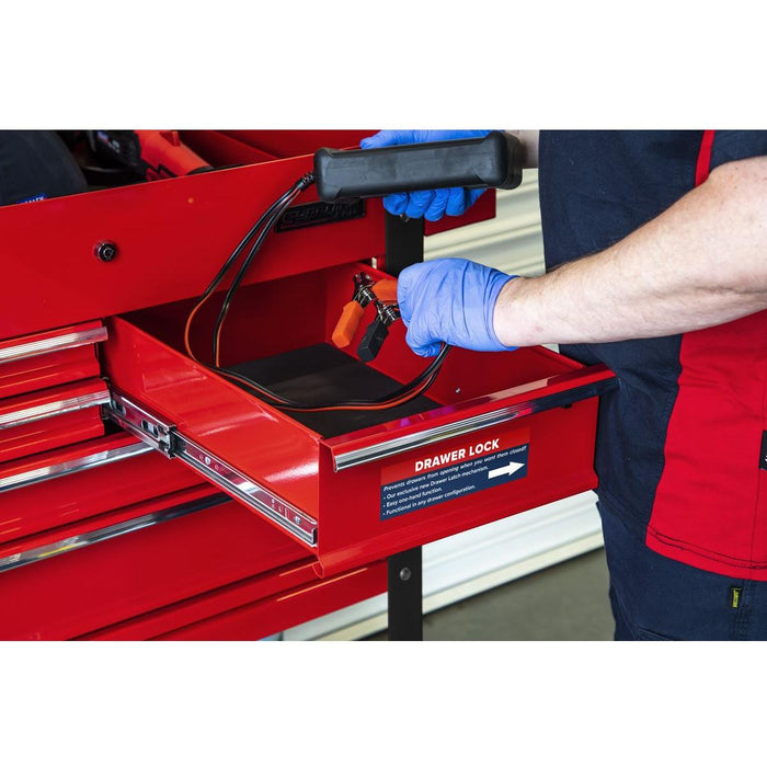 Superline PRO Heavy-Duty Mobile Tool & Parts Trolley 5 Drawers & Lockable Top Superline Pro - Town Tools 
