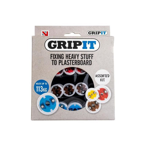 Gripit Plasterboard Fixings Assorted Kit, 32 Piece Gripit - Town Tools