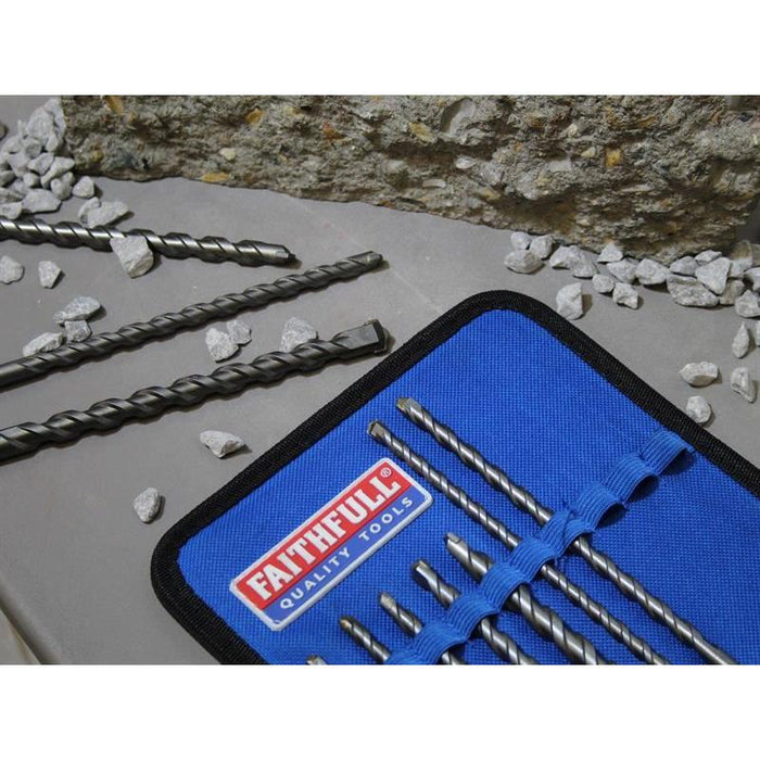 Faithfull SDS Plus Drill Bit Set, 10 Piece Faithfull - Town Tools