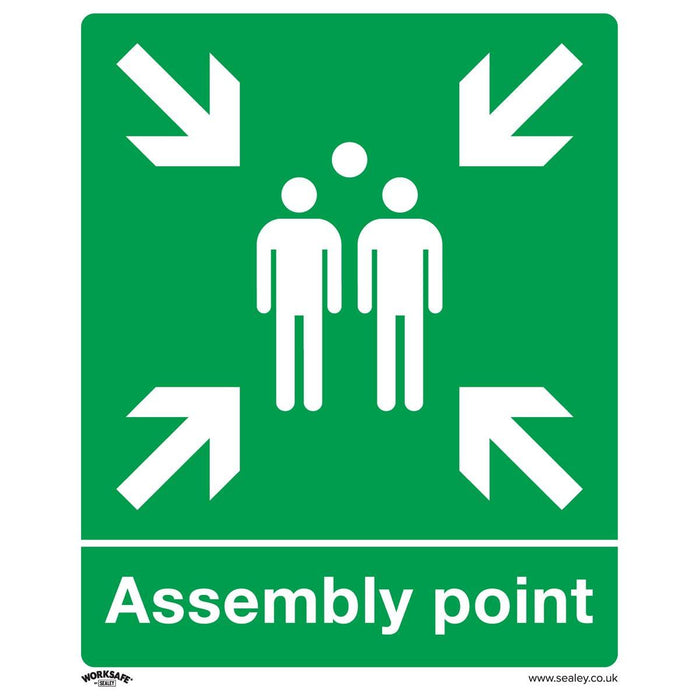 Sealey Safe Conditions Safety Sign Assembly Point Rigid Plastic SS37P1 Sealey - Town Tools 