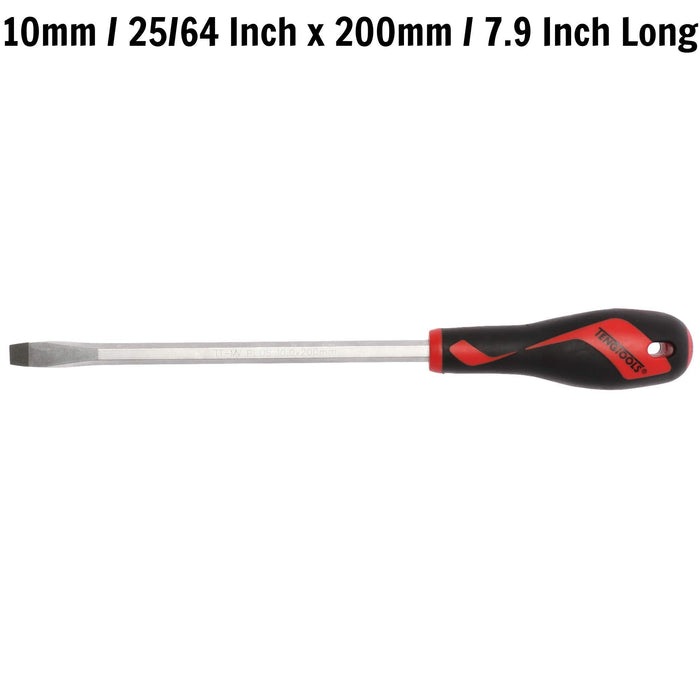 Teng Tools Flat Screwdriver 1.6 x 10.0 x 200mm XL Hex Shaft Teng Tools - Town Tools 
