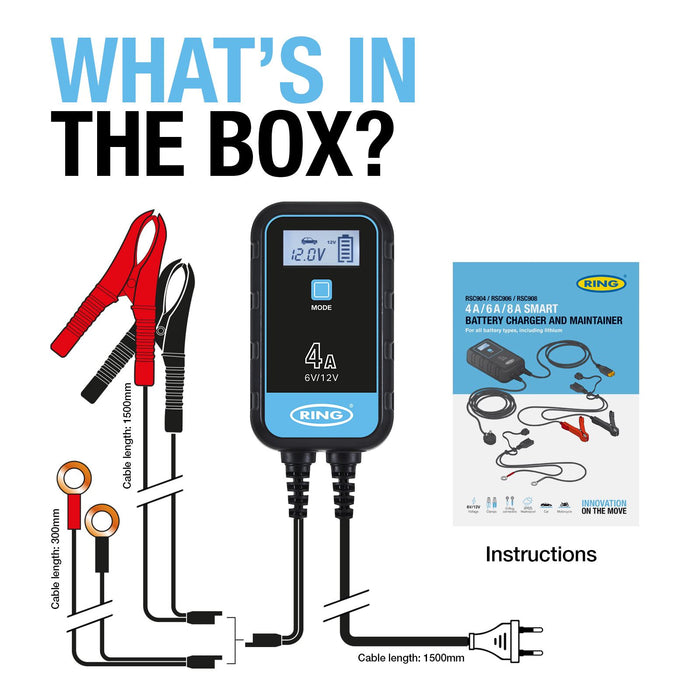 Ring RSC904T SMARTCHARGE 4 Charger & Maintainer