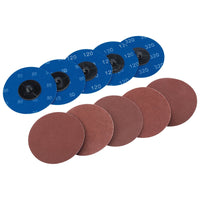 Draper Assorted Aluminium Oxide Sanding Discs, 75mm (Pack of 10) 75621