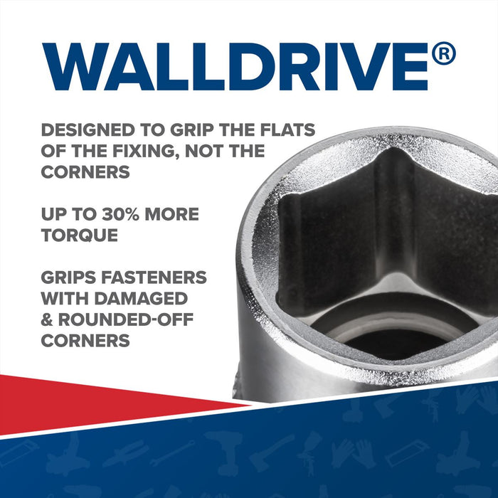 Sealey WallDrive� Socket 5mm 1/4"Sq Drive Fully Polished SP1405 Sealey - Town Tools 