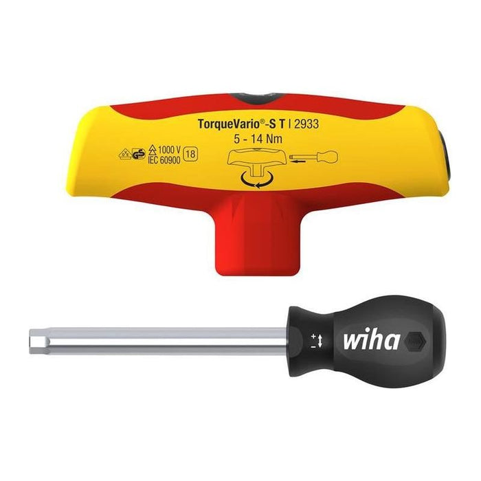 Wiha TorqueVario®-S T electric T-handle Screwdriver 5-14Nm Wiha - Town Tools