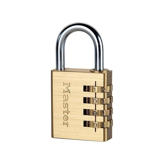 Master Lock Brass Finish 40mm 4-Digit Combination Padlock Master Lock - Town Tools