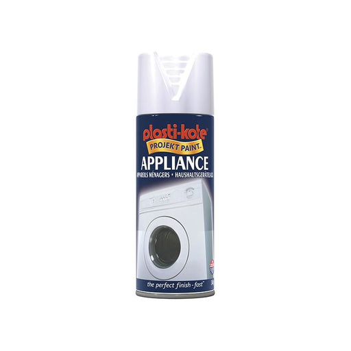 Plastikote Twist & Spray Appliance Enamel Gloss White 400ml PlastiKote - Town Tools