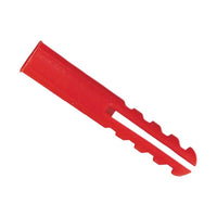 Rawlplug Red Plastic Plugs Screw Size No.6-12 (10 x Card 100)