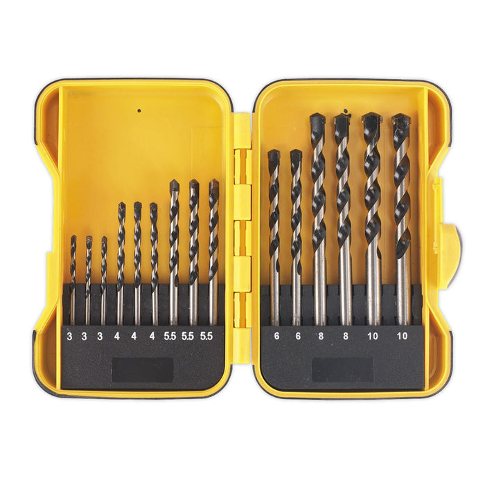 Siegen 15pc Masonry Drill Bit Set Metric 3-10mm With Storage Case Town Tools - Town Tools 