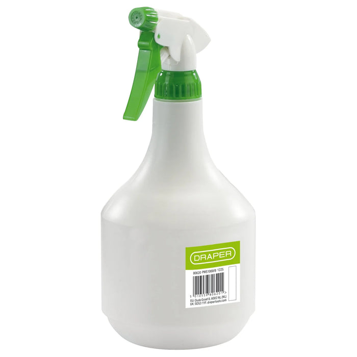Draper Plastic Spray Bottle, 1000ml - PWS1000/B