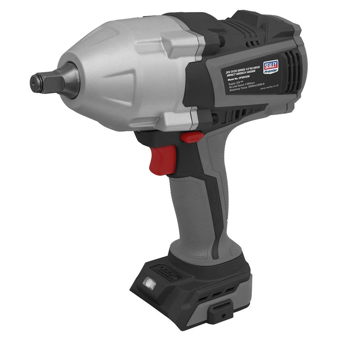 Premier SV20 Series 1/2"Sq Drive Brushless Cordless Impact Wrench 20V Body Only Sealey Premier - Town Tools 