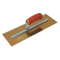 Marshalltown MPB165GSD Pre-Worn PermaShape® Finishing Gold S/S Trowel DuraSoft® 16 x 5in