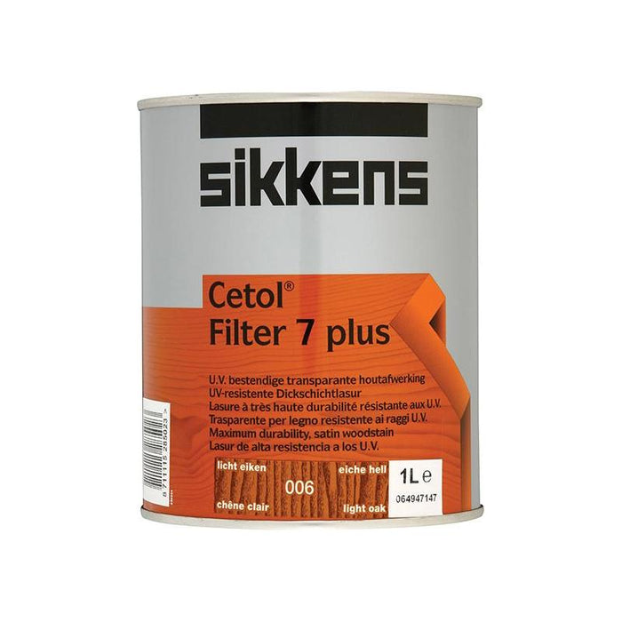 Sikkens Cetol Filter 7 Plus Translucent Woodstain Light Oak 1 litre Sikkens - Town Tools