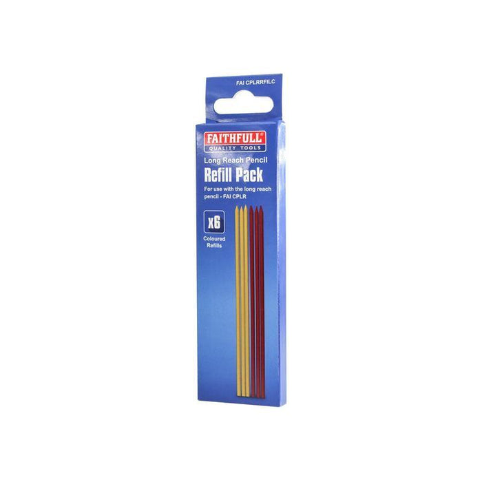 Faithfull Mixed Pencil Marking Refill Pack, 6 Piece Faithfull - Town Tools