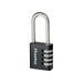 Master Lock Black Finish 40mm 4-Digit Combination Padlock - 51mm Shackle Master Lock - Town Tools