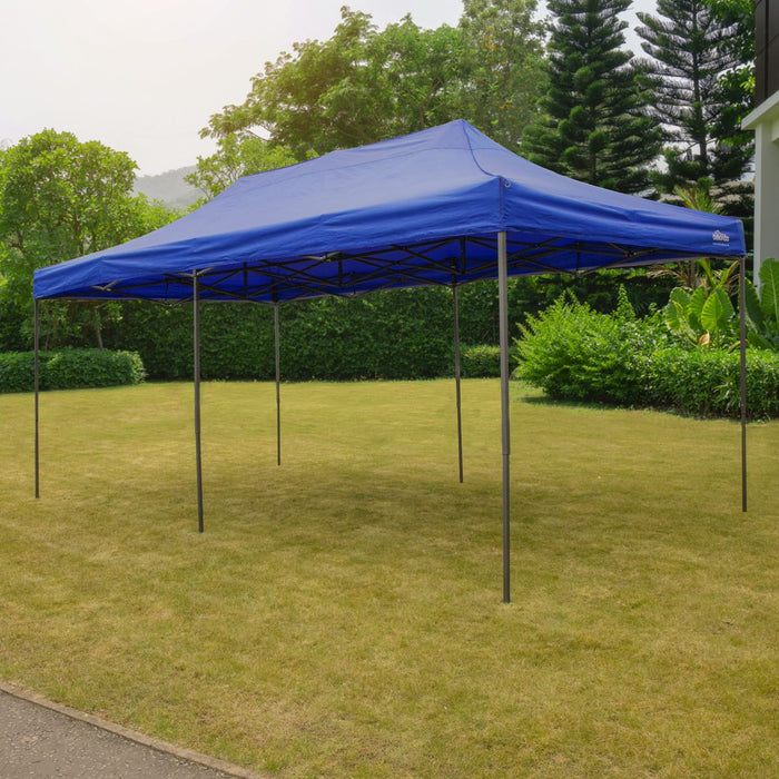 Dellonda 3x6m Pop-Up Gazebo Heavy Duty  Carry Bag Rope Stakes & Weight Blue