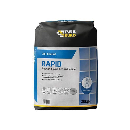 Everbuild Sika 705 Rapid Set Tile Mortar 20kg Everbuild Sika - Town Tools