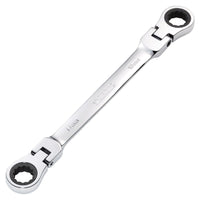 Draper HI-TORQ Metric Flexible Head Double Ring Ratchet Spanner, 14 x 15mm