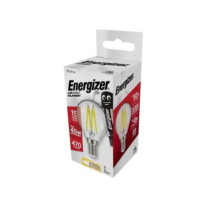 Energizer® LED SES (E14) Golf Filament Non-Dimmable Bulb, Warm White 470 lm 4W Energizer® - Town Tools