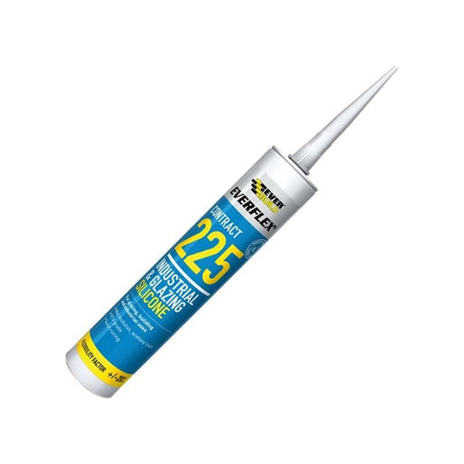Everbuild Sika Everflex® 225 Industrial & Glazing Silicone White 295ml Everbuild Sika - Town Tools
