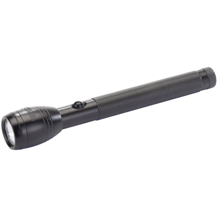 Draper LED Aluminium Hand Torch, 5W, 20 Lumens, 2 x AA Batteries Required