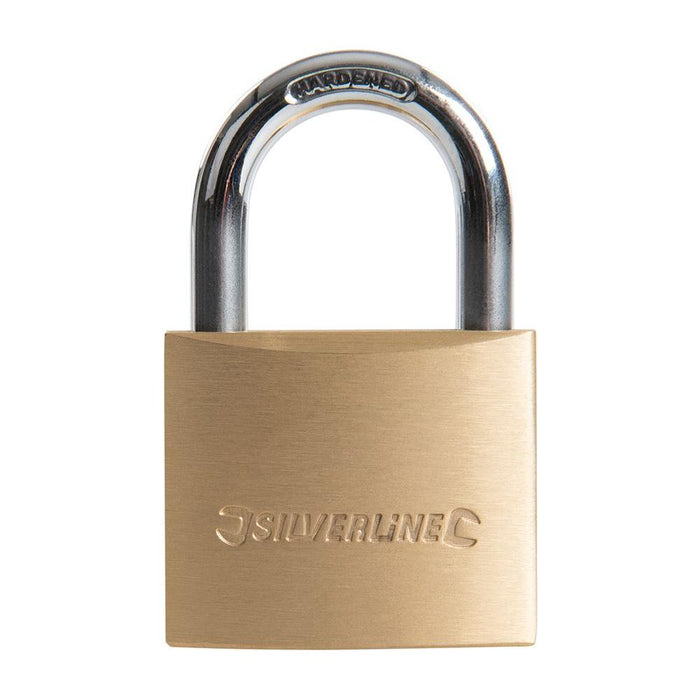 Silverline Brass Padlock 40mm Silverline - Town Tools 