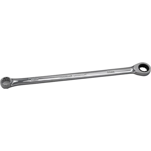 Sealey Extra-Long Double Ring Ratchet/Fixed Spanner 22mm (72T)
