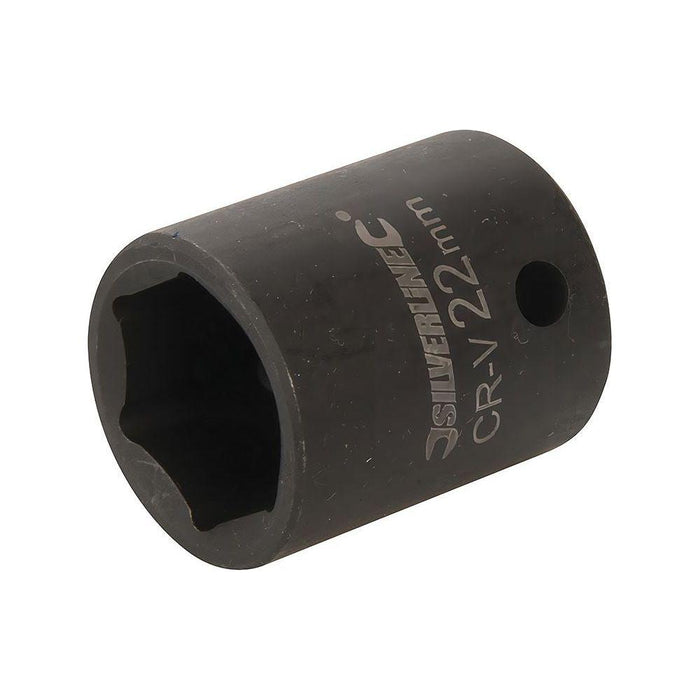 Silverline Impact Socket Set 1/2" Drive 6pt Metric 10pce 10 - 22mm Silverline - Town Tools 