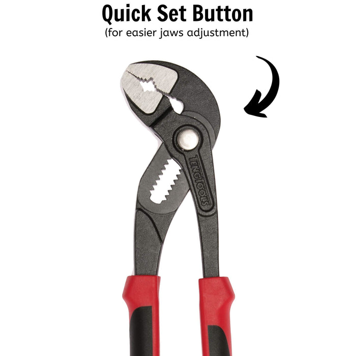 Teng Tools Quick Set Water Pump Plier TPR Grip 250mm Teng Tools - Town Tools 