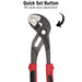 Teng Tools Quick Set Water Pump Plier TPR Grip 250mm Teng Tools - Town Tools 