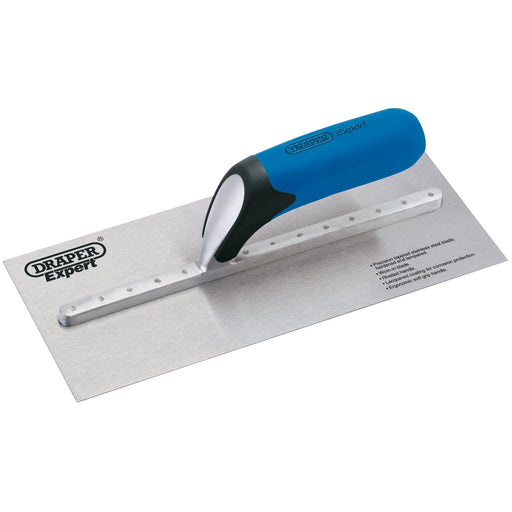 Draper Expert Soft Grip Stainless Steel Plastering Trowel, 119 x 280mm