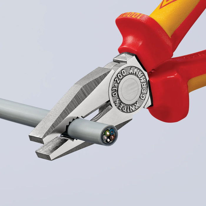 KNIPEX 03 06 200 SBE VDE Combination Pliers, 200mm - 03 06 200 SB
