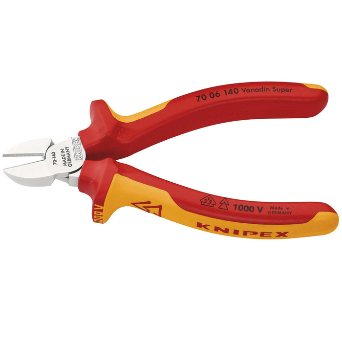 KNIPEX 70 06 140 SBE VDE Diagonal Cutter, 140mm - 70 06 140 SB