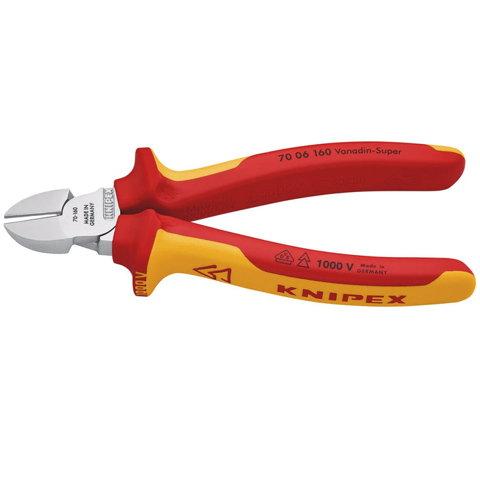 KNIPEX 70 06 160 VDE Diagonal Cutter,160mm - 70 06 160 SB