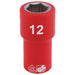 Draper Fully Insulated VDE Socket, 1/4" Sq. Dr., 12mm 31490 Draper - Town Tools 