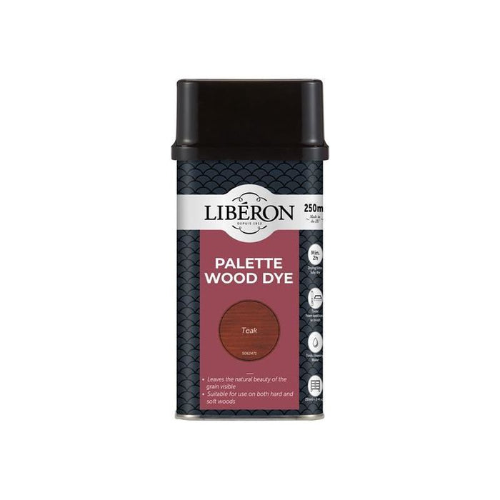 Liberon Palette Wood Dye Teak 250ml Liberon - Town Tools