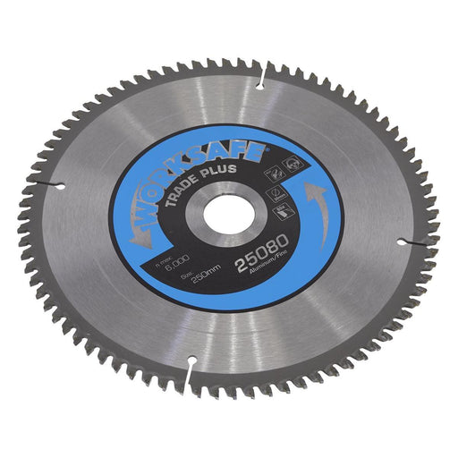 Sealey Aluminium Cutting TCT Saw Blade250 x 30mm 80tpu 25080/Ali Sealey - Town Tools 