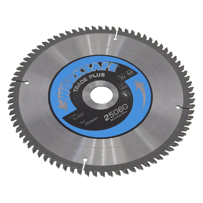 Sealey Aluminium Cutting TCT Saw Blade250 x 30mm 80tpu 25080/Ali Sealey - Town Tools 