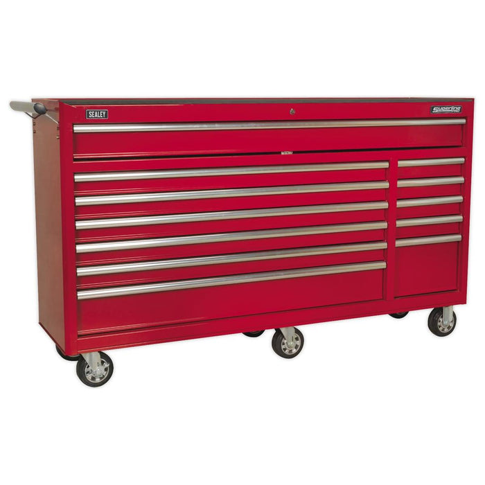 Sealey Rollcab 12 Drawer with Ball-Bearing Slides Heavy-Duty Red AP6612 Sealey - Town Tools 