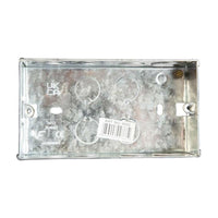 Dencon Metal Back Box 2-Gang 45mm