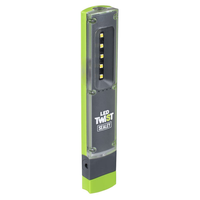 Sealey LED Twist Rechargeable Inspection Light 1W & 1W SMD LED201G Sealey - Town Tools 